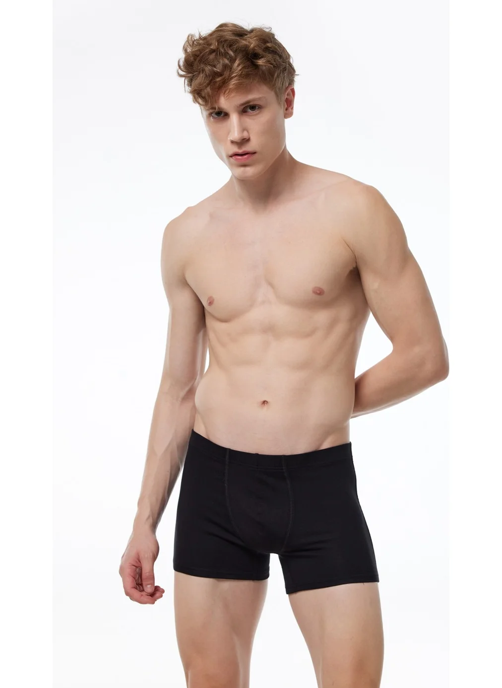 Malabadi Men's Black Modal Lycra Boxer 058