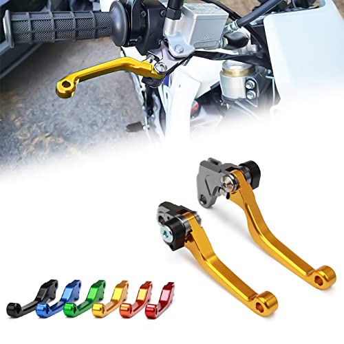 YSMOTO Dirt Bike Clutch Brake Lever for RM85 20052017 RM125250 20042008 YZ8085 20012014 Foldable Clutch Lever Gold - Image 1
