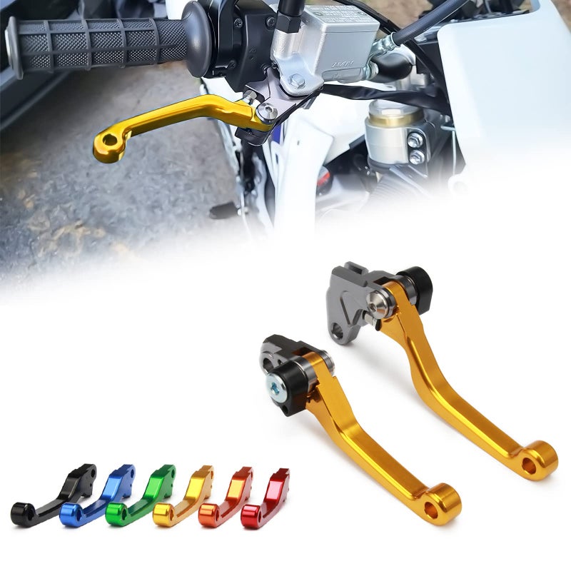 YSMOTO Dirt Bike Clutch Brake Lever for RM85 20052017 RM125250 20042008 YZ8085 20012014 Foldable Clutch Lever Gold - Image 3