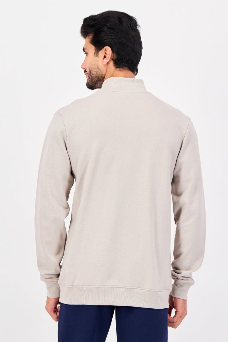 Reebok Men Sportswear Fit Long Sleeve Outdoor Track Jacket, Grey - Image 3