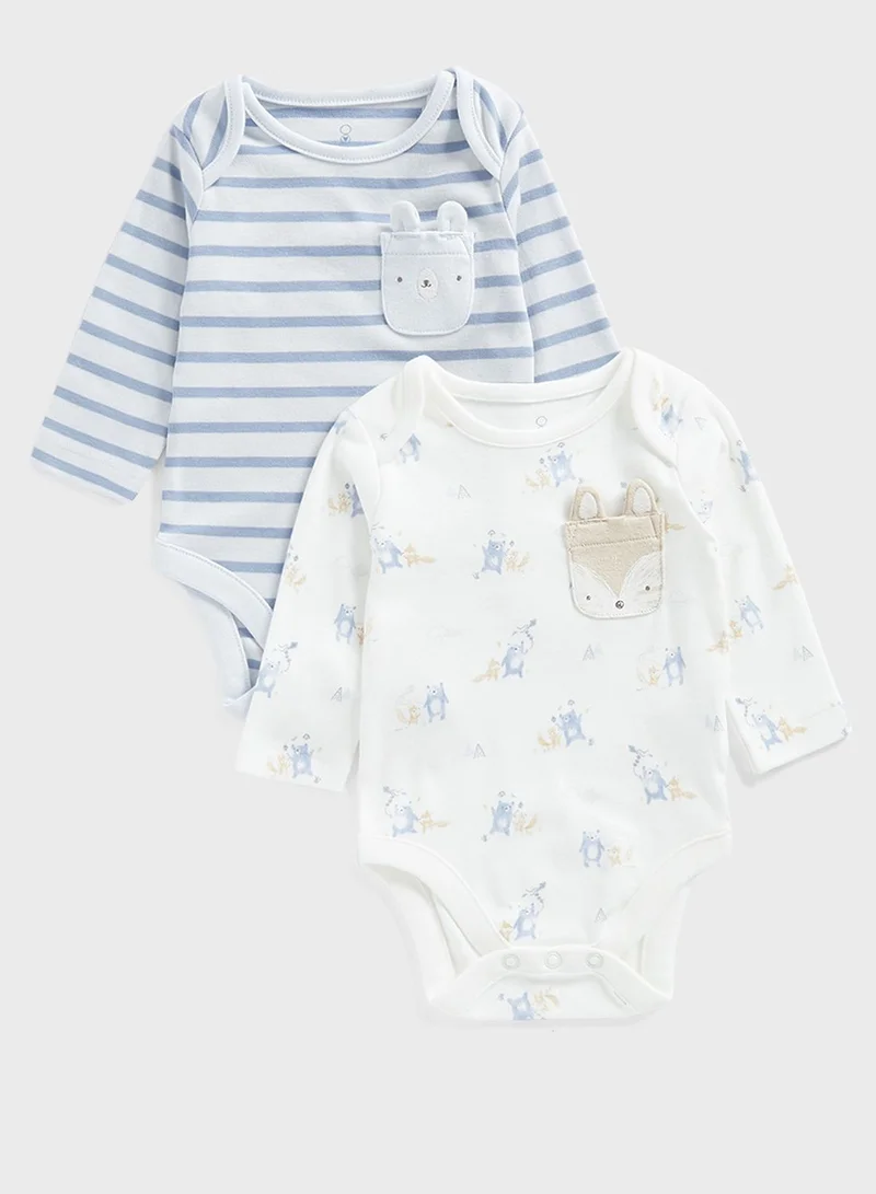 mothercare Infant 2 Pack Assorted Bodysuit