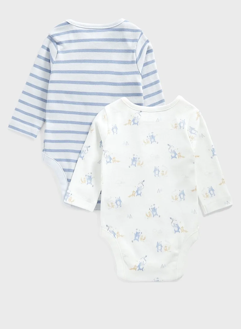 mothercare Infant 2 Pack Assorted Bodysuit