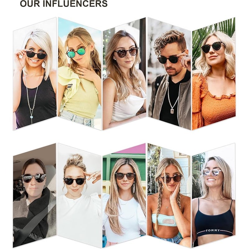 Sojos Small Round Classic Polarized Sunglasses for Women Men Vintage Style UV400 Lens MAY SJ2113 - Image 4