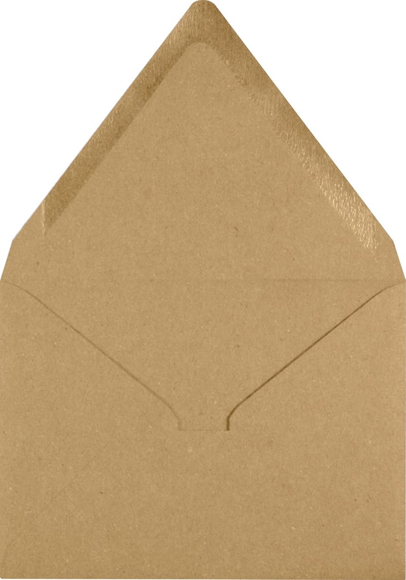 LUXPaper A2 Contour Flap Invitation Envelopes | 4 3/8" x 5 3/4" | Grocery Bag Brown | 70lb. Text | 50 Qty - Image 2