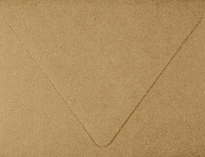 LUXPaper A2 Contour Flap Invitation Envelopes | 4 3/8" x 5 3/4" | Grocery Bag Brown | 70lb. Text | 50 Qty - Image 1