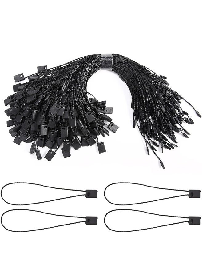 1000 قطعة من شرائط علامات التعليق المصنوعة من النايلون الأسود بطول 7 بوصات، وعلامات الملصقات مع خيط، وحلقات تثبيت بدبوس وربطات خطافية - Image 1