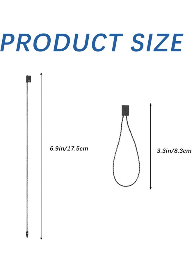 1000 قطعة من شرائط علامات التعليق المصنوعة من النايلون الأسود بطول 7 بوصات، وعلامات الملصقات مع خيط، وحلقات تثبيت بدبوس وربطات خطافية - Image 2