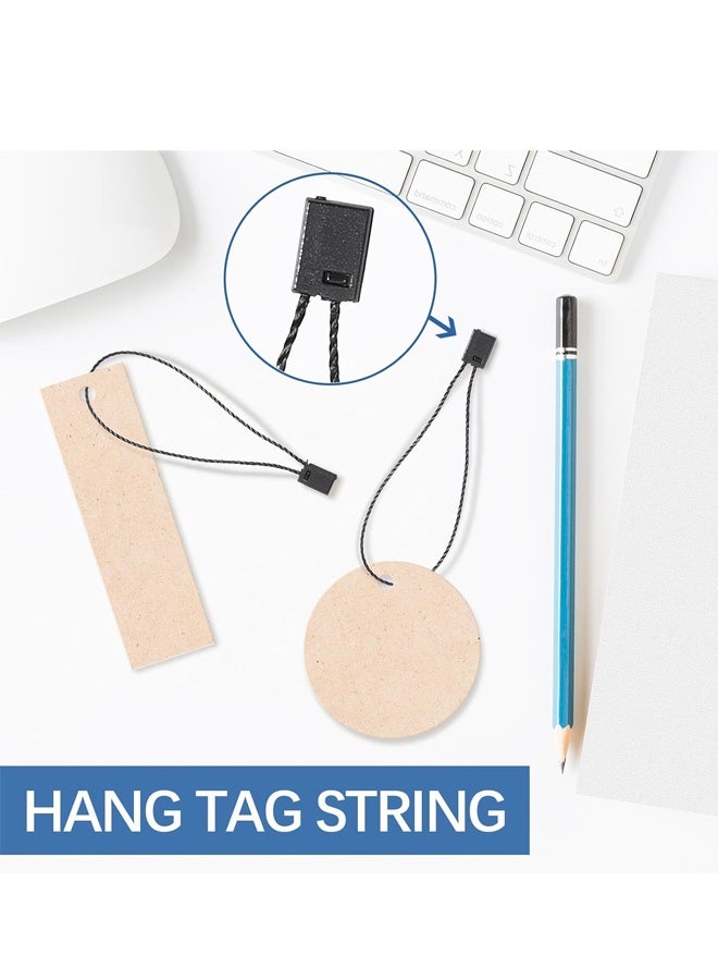 1000 قطعة من شرائط علامات التعليق المصنوعة من النايلون الأسود بطول 7 بوصات، وعلامات الملصقات مع خيط، وحلقات تثبيت بدبوس وربطات خطافية - Image 4