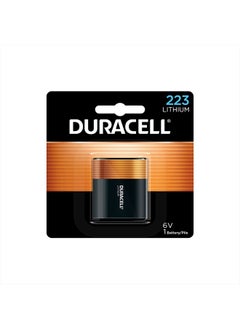 Duracell 223-6V Lithium-Battery, 1 Count Pack, 223 6 Volt High Power Ultra Lithium-Battery, Long-Lasting for Video and Photo-Cameras, Lighting Equipment, and More
