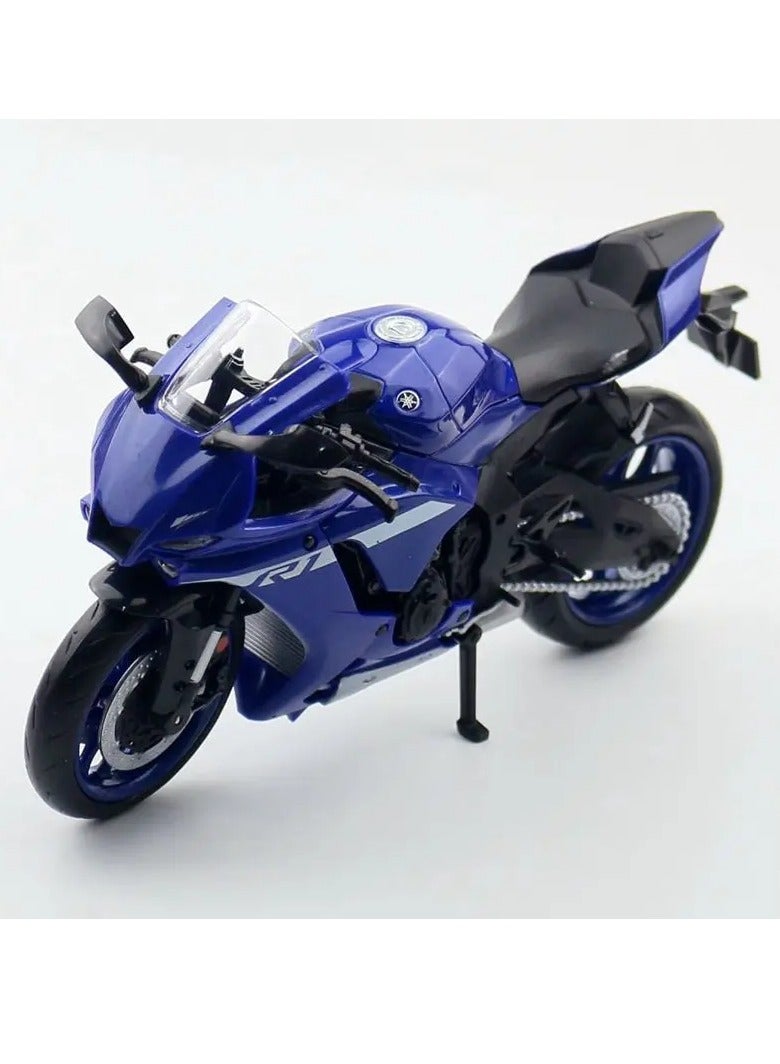 AROAQ YZF R1M Motorcycle Model Toy, 1/12 Scale Diecast Simulation Model Bike, Durable and Realistic Collector Motorcycle Replica, Motor Cycle Collection Decoration Toy For Boys, (Blue) - Image 1