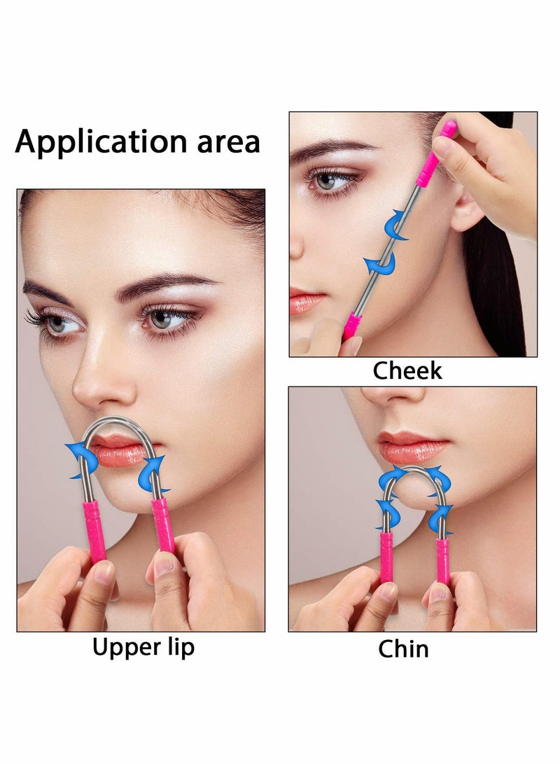 KASTWAVE 12 Pieces Facial Hair Removal Spring Eyebrow Face Epilator Threading Tool for Women Chin Cheek Mustache Upper Lip  - Image 4