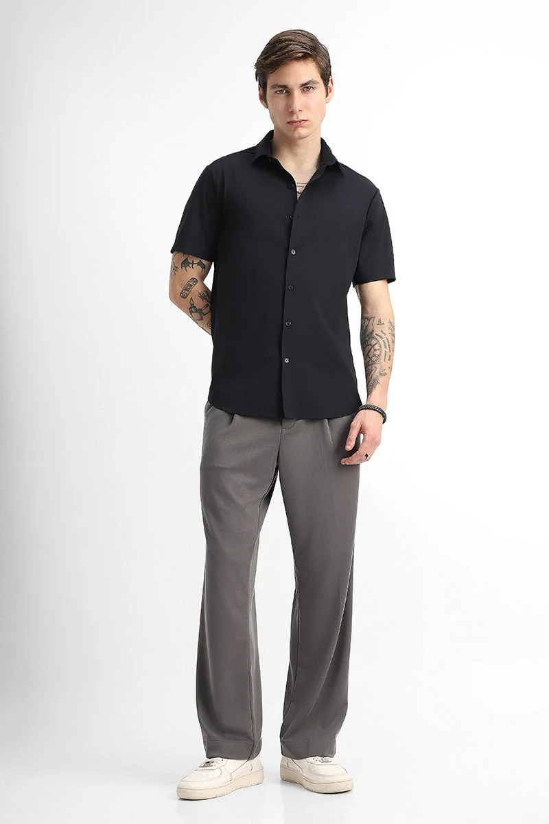 Snitch Black Stitchless Technical Stretch Shirt for Men | Best Price UAE