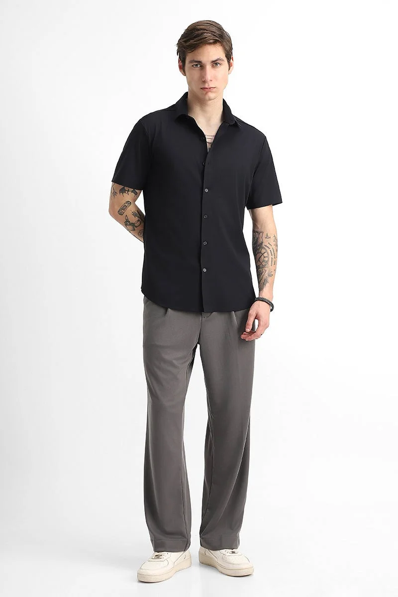 Snitch Black Stitchless Technical Stretch Shirt for Men | Best Price UAE