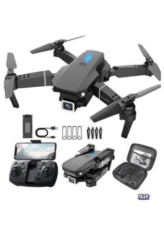 TIGER E88 4K HD Drone with Single Camera – Foldable Aerial Aircraft for Beginners, 2.4GHz Real-Time Transmission, 360° Roll, Long Battery Life, Headless Mode, Trajectory Flight & One-Key Return  - Image 1