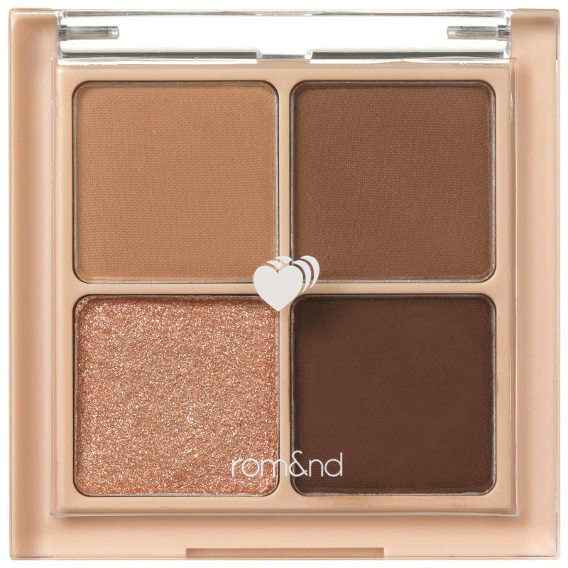 romnd Better than Eyes 4 Color Mini Palette 03 Dry Ragras Eye Shadow Palette Daily Natural Shades Blendable Rich Colors Velvety Texture Matte Shimmer High Pigmented Long Lasting