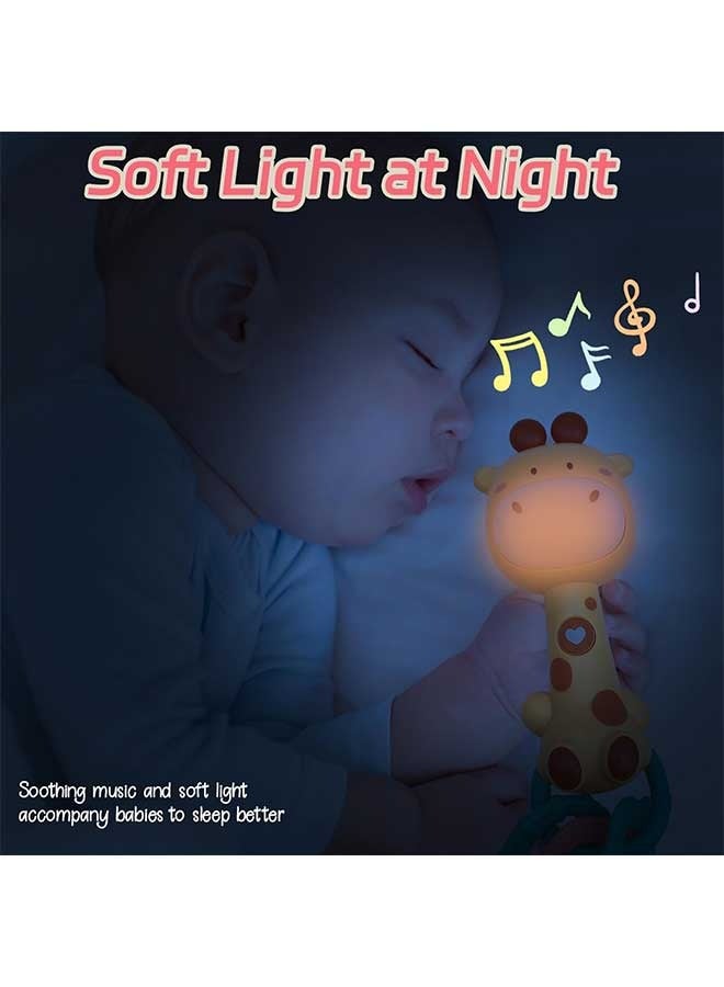 دوكو لعبة موسيقية للرضع، لعبة تسنين للأطفال الرضع من 6-12-18 شهر، ألعاب حسية للأطفال، هدايا للأطفال (زرافة) - Image 5