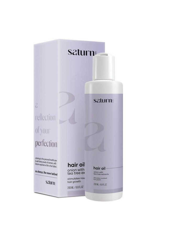 ساترن باي چي اتش سي زيت نمو الشعر لعلاج تساقط الشعر، شعر أقوى وأكثر كثافة بزيت البصل وزيت برينجراج، خالٍ من البارابين والكبريتات وSLS، 200 مل - (عبوة من قطعة واحدة) - Image 1