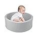 TRENDBOX Small Memory Foam Ball Pit 27 inches Indoor Round Ball Pit NO Balls for Toddler Kids Children 27 inches Light Gray - Image 3