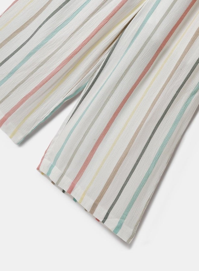 Nautinati Multicolour Strpied Jumpsuit for Girls(NN313-433CW2-8Y_8Y_Multicolor) - Image 4