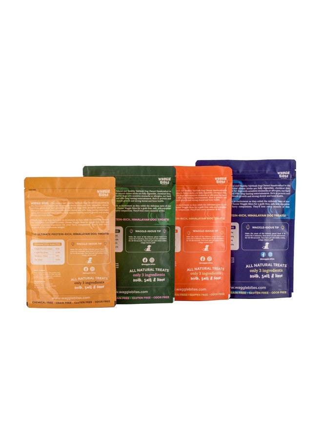 WaggleBites Dog Chew Original Yak Cheese، 100% طبيعي، طويل الأمد، مكافآت صحية وآمنة للكلاب التي يبلغ وزنها 75 رطلاً وأقل، 3 قطع [كبير] - 10 أونصة - Image 4