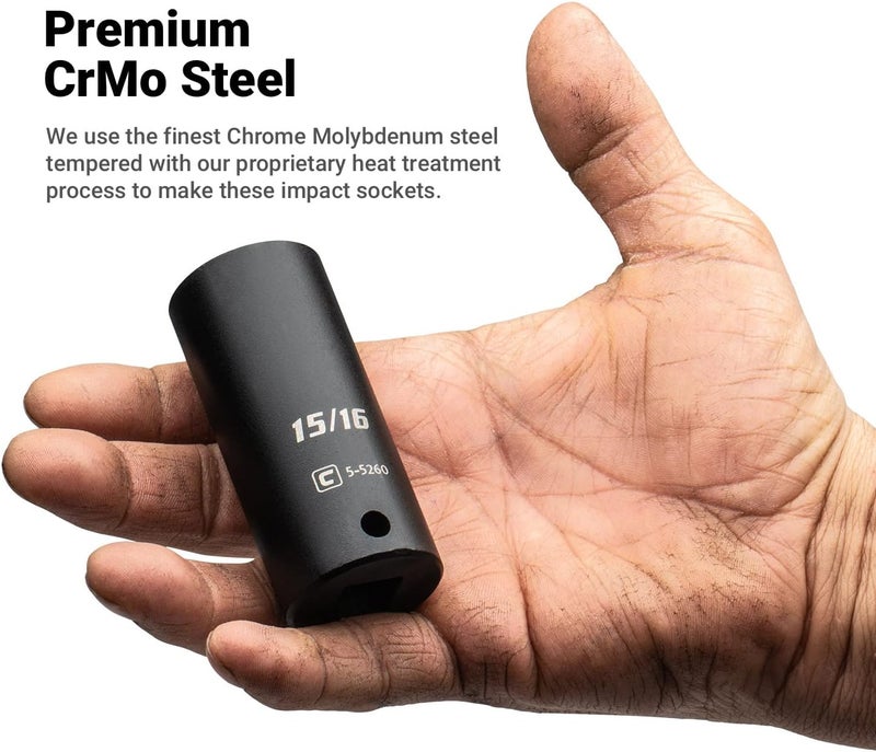 Capri Tools Deep Impact Socket, 1/2-Inch Drive, 6-Point, SAE (3/4-Inch) - Image 2