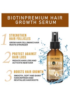 SAUVASINE Biotin Hair Growth Premium Serum, Hair Thickening Serum with Castor Oil, Ginger Root Extract, Volumizing Hair Thickening Serum for Hair Growth, Reduces Hair Loss 30ml  - Image 2