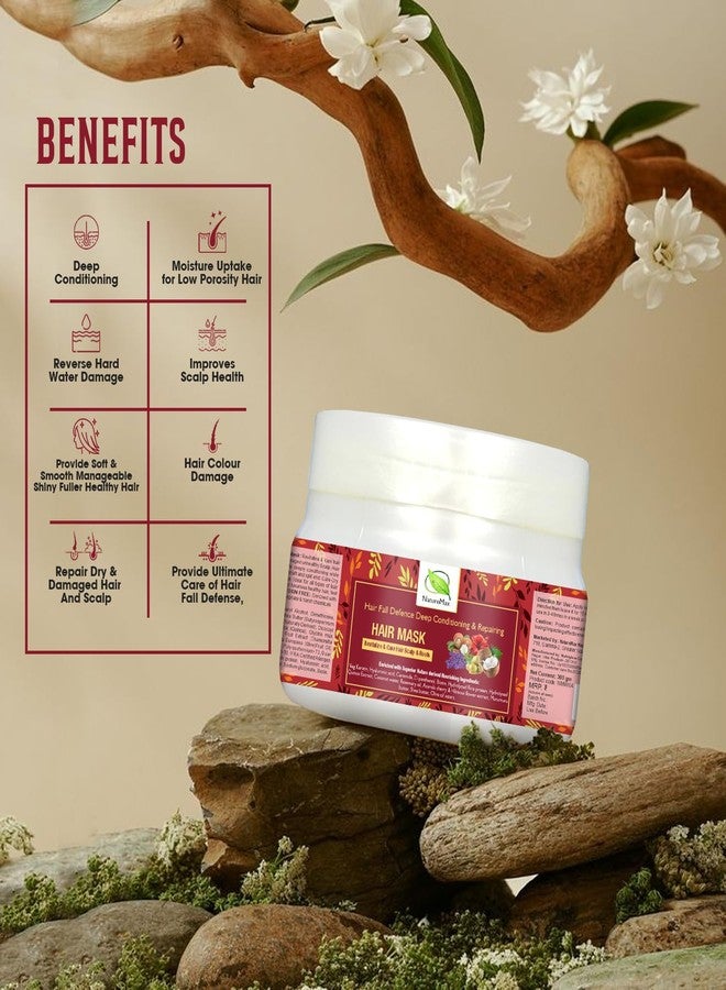 NATUREMAX قناع ناتشر ماكس المضاد لتساقط الشعر مع إكليل الجبل وزهرة الكركديه - 300 مل | تحكم في تساقط الشعر 10 أضعاف مع أفضل 10 مكونات فعالة للشعر | إصلاح فروة الرأس مع الكيتين والبيوتين والسيراميد للشعر الجاف والتالف والمجعد | حمض الهيالورونيك يتحكم في فقدان الرطوبة لمدة تصل إلى 72 ساعة ويمنح الشعر نعومة حريرية | خالٍ من الكبريتات والبارابين والسموم | تم اختباره من قبل أطباء الجلدية - Image 2