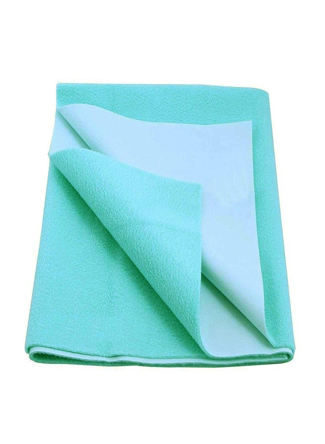 Dream King Waterproof Quick Dry Sheet for Baby| Bed Pad Anti-Piling Fleece Extra Absorbent Washable Matress Protector| Baby Bed Protector - Size Small 50X70 Cm (Sea Green) - Image 1