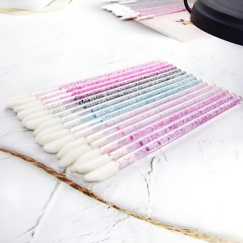Makeup Brushes - 50 Disposable Lip Applicator Wands for Lipstick and Gloss Application - Image 4