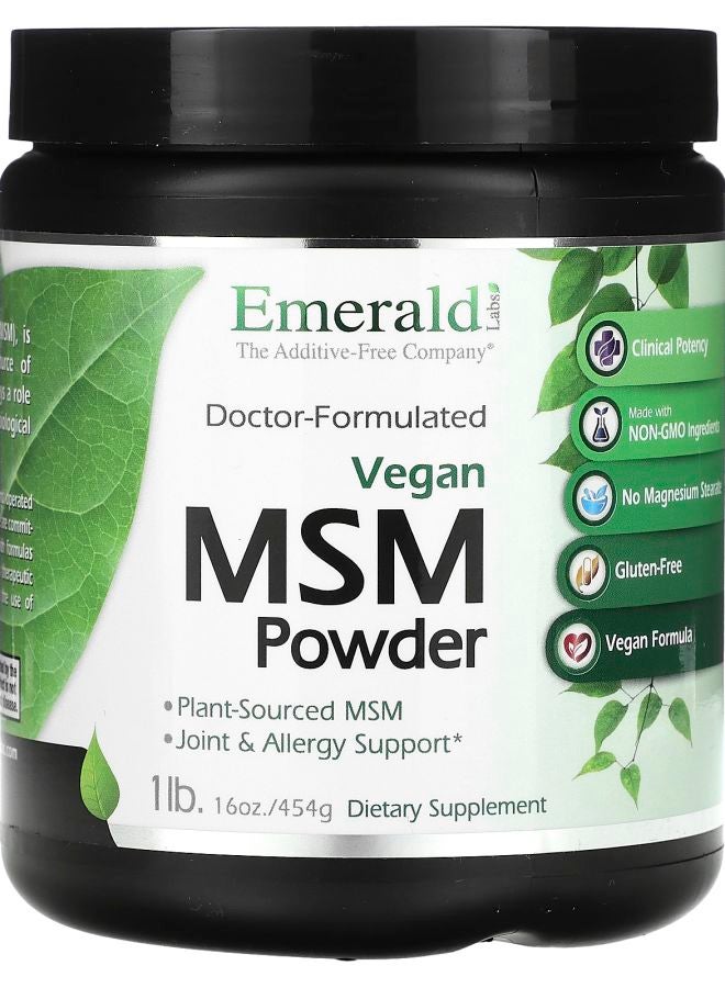 Emerald Laboratories Vegan MSM Powder 1 lb (454 g)