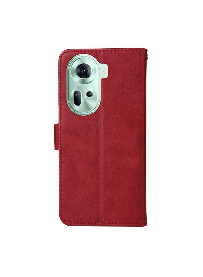 S-TOP Case For OPPO Reno11 5G Global Classic Calf Texture Flip Leather Phone Case - Image 3