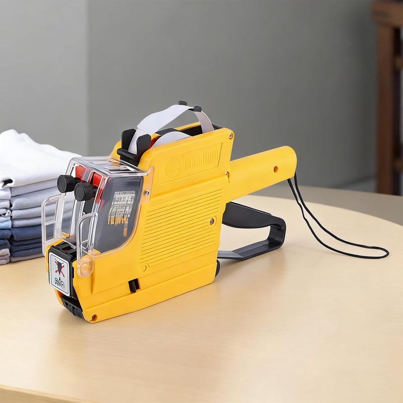 Mx-6600 Label Tag Machine Kit, 2 Line 20 Bit Label Sticker Machine with 5 Label Rolls and 1 Ink Roller, Smooth Printing, Easy to Use Label Maker for Retail, Blue - Image 5
