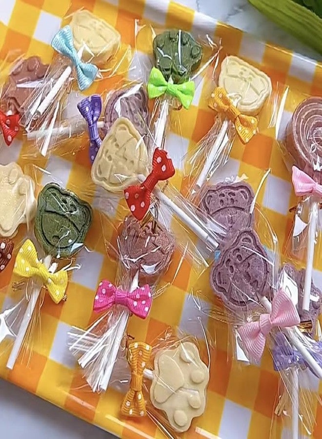 Dodxiaobeul 200 Set 6 Inch Cake Pop Sticks and Cake Pop Bags with Ties, Set Including Lolipop Sticks,Cellophane Candy Bags and Color Twist Ties,For Wedding Party Birthday CandiesLollipops Gift - Image 2