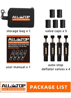 AllTopBargains Adjustable Auto-Stop Tire Deflator Valve Kit (10-30 PSI), Screw-on Tire Air Down Tool for Off-road 4x4 Vehicles, Compatible with Jeep, Car, Motorcycle and Truck  - Image 2