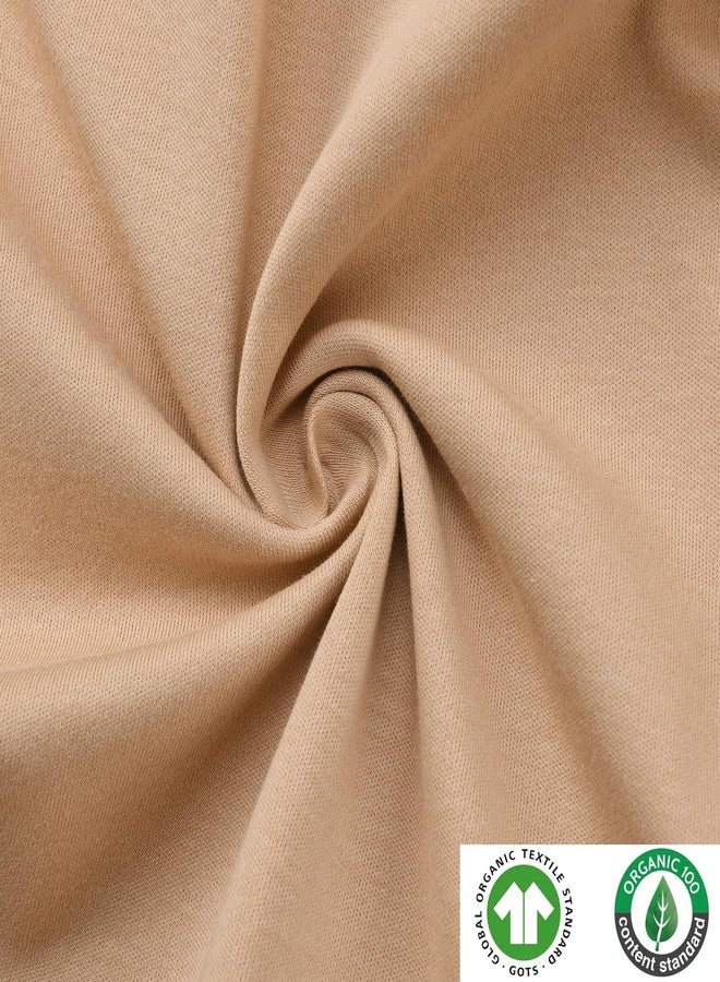 Aablexema 3-Pack Organic Cotton Baby Footless Pajamas with Mitten Cuffs, 2-Way Zipper Romper Sleepers(Camel/Coffee/Green,12-18m) - Image 5