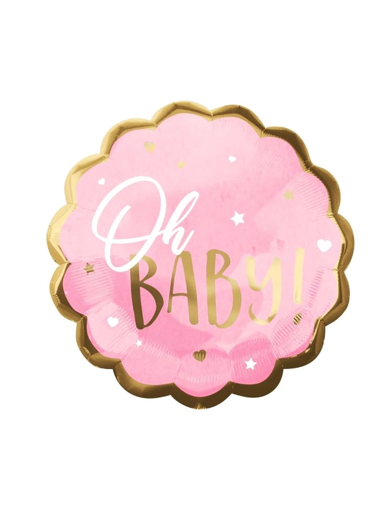 PARTY FUN Oh Baby  Foil Balloon - Perfect for Celebrating Your Little Princess 
