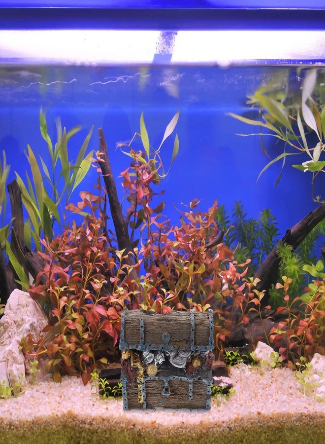 balacoo Aquarium Ornament, Simulation Treasure Chest Fish Tank Decoration Resin Hide Castle Ornament Underwater Landscape Decor - Image 5