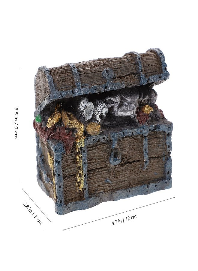 balacoo Aquarium Ornament, Simulation Treasure Chest Fish Tank Decoration Resin Hide Castle Ornament Underwater Landscape Decor - Image 4