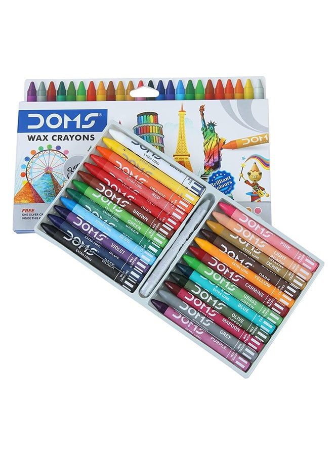 DOMS أقلام شمع دومز الطويلة جداً 24 لوناً - Image 3