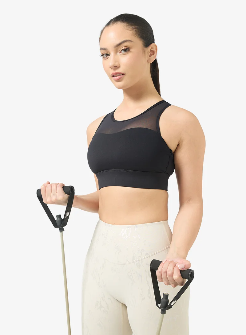 FRWD Mesh Panel Sports Bra with Back Clasp