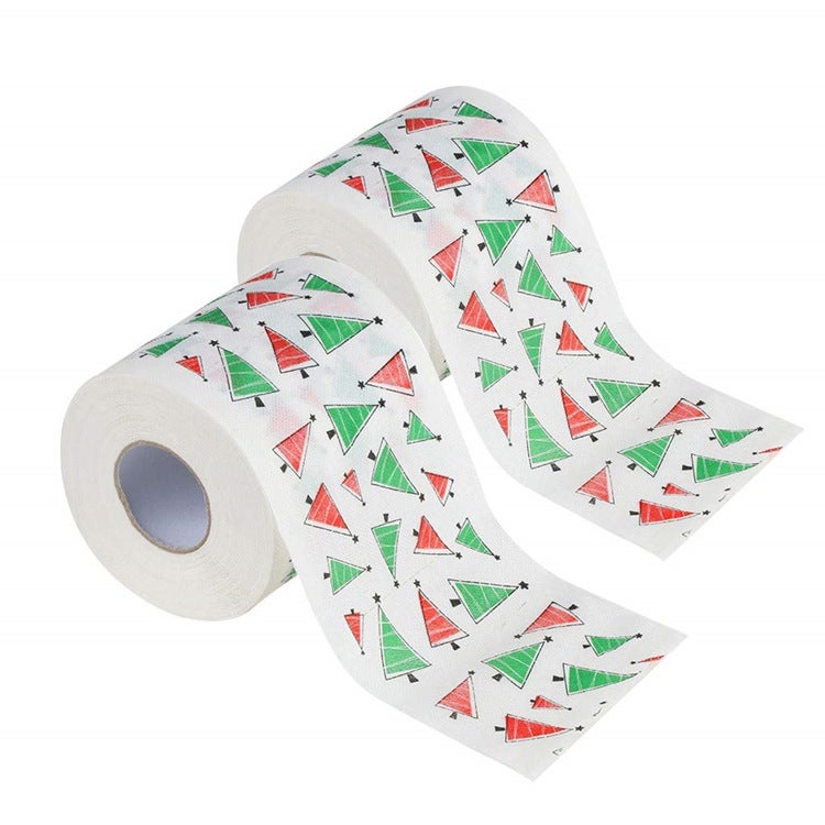 Printing Toilet Paper Color Printing Roll Paper Creative Christmas Roll Paper Printing Advertising Logo Toilet Paper - Image 1