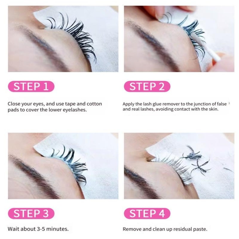 False eyelash glue remover, grafting eyelash desiccant, quick glue removal without stimulation - Image 4