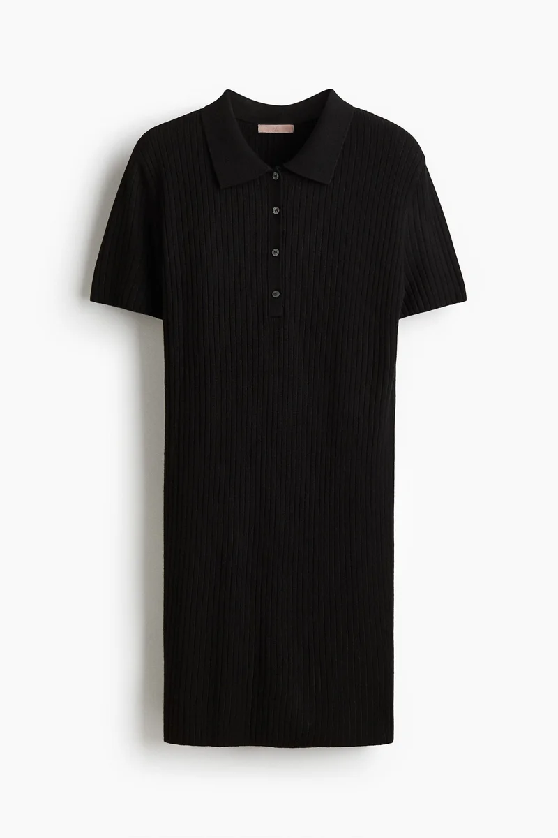 H&M Rib-knit collared dress