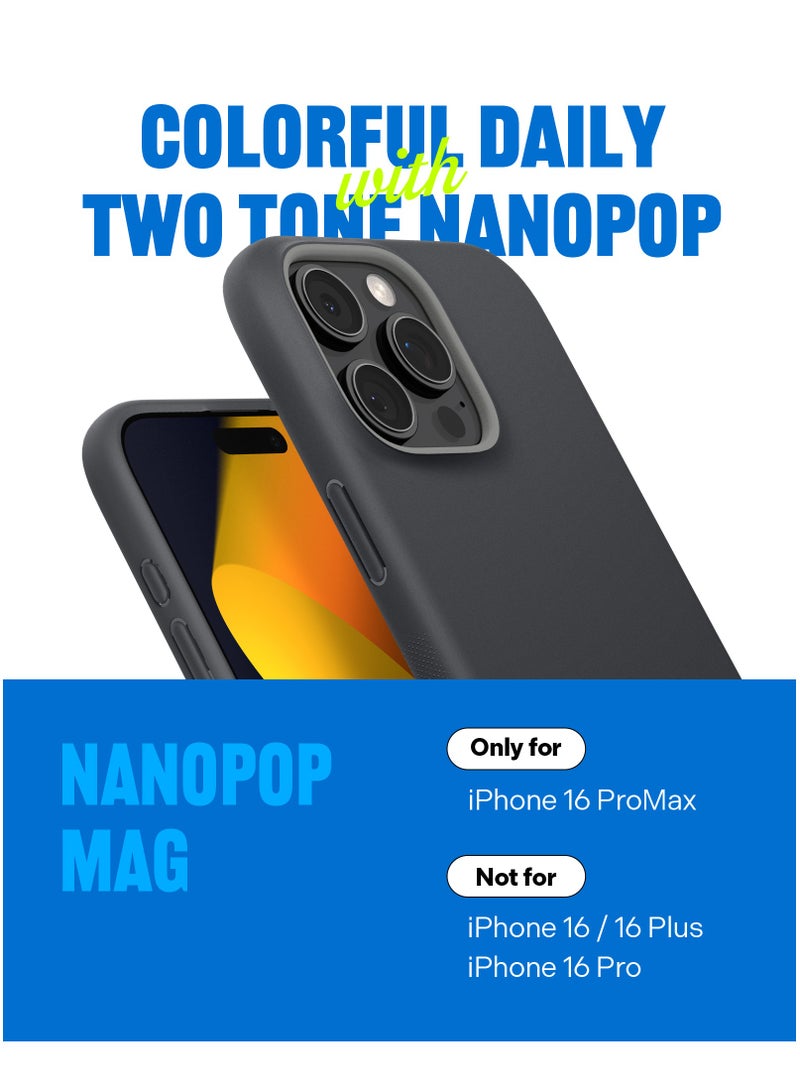 Caseology غطاء حماية Nano Pop Mag لجهاز iPhone 16 Pro MAX مع تقنية MagSafe - سمسم أسود - Image 2