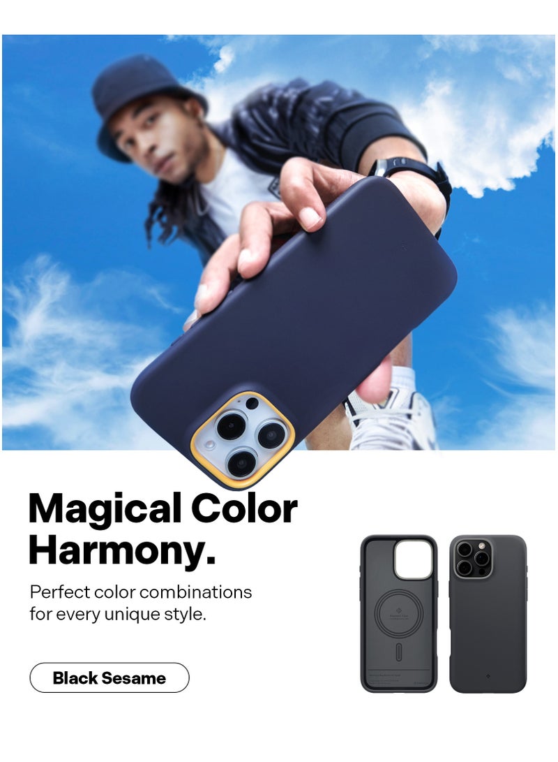 Caseology غطاء حماية Nano Pop Mag لجهاز iPhone 16 Pro MAX مع تقنية MagSafe - سمسم أسود - Image 3