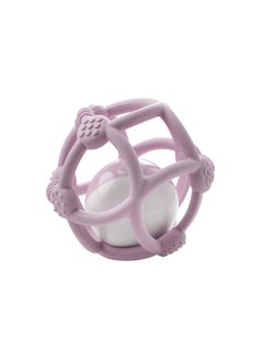 Silicone Teething Ball For Hearing And Motor Skill Development For Baby Girl From 3 Months And Above Plum
