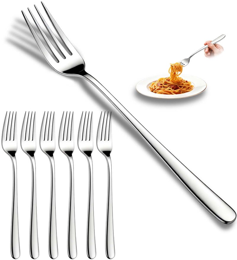 Flying Leaves Dinner Forks, Premium 18/10 Stainless Steel Silverware Forks, 6-Piece Set - Classic & Modern Design Flatware Forks, Dishwasher Safe for Home & Restaurant Use - Image 1