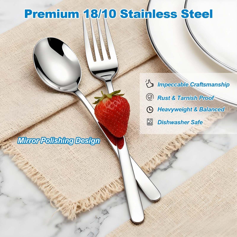 Flying Leaves Dinner Forks, Premium 18/10 Stainless Steel Silverware Forks, 6-Piece Set - Classic & Modern Design Flatware Forks, Dishwasher Safe for Home & Restaurant Use - Image 3