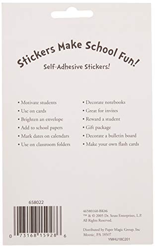 Eureka Classroom Decorations Cat in The Hat Reading Stickers for Kids and Educational Fun, 120pc - Image 3