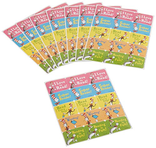 Eureka Classroom Decorations Cat in The Hat Reading Stickers for Kids and Educational Fun, 120pc - Image 4